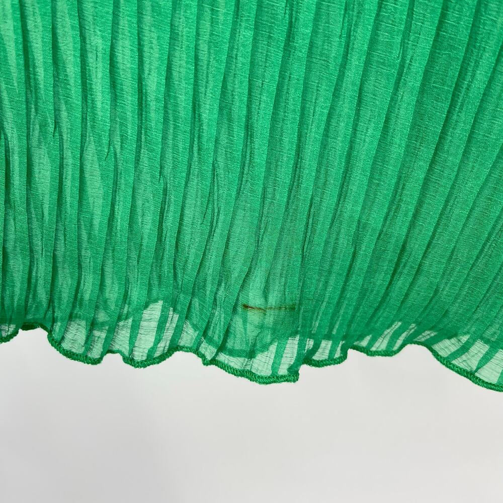 Line & Dot | NWT Cari Halter Maxi Dress in Kelly Green Tiered Pleated Halter XS - Picture 12 of 14